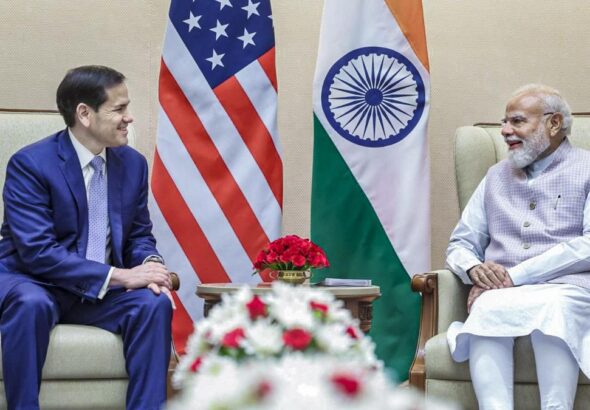 PM MODI with Marco Rubio